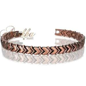 yzuXbg@ANZT?@fUCNuXbg75 heart design copper magnetic link bracelet men women arthritis hd119b