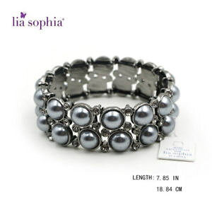 yzuXbg@ANZT?@\tBA}`p[NX^Xgb`uXbgawesome lia sophia multi pearl amp; crystal stretch statement bracelet