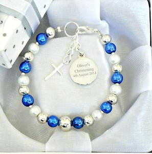 �y���������z�u���X���b�g�@�A�N�Z�T��?�@�p�[�\�i���C�Y�u���X���b�gboys personalised christening name day first holy communion engraved bracelet