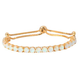 【送料無料】ブレスレット　アクセサリ—　ホワイトピンクオパールシルバーイエローゴールドチェーンブレスレットwhite pink opal silver yellow gold women jewelry gems chain bracelet os61112