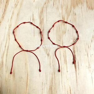 �y���������z�u���X���b�g�@�A�N�Z�T��?�@�G�A�R��lot of 2 anudado cordel rojo proteccin pulseras ajustable 1mm cuerda