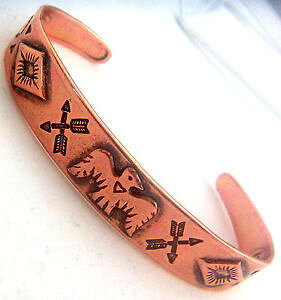 �y���������z�u���X���b�g�@�A�N�Z�T��?�@�J�t�u���X���b�g�E�B�[���[copper cuff bracelet wheeler manufacturing healing arthritis folklore cb 023