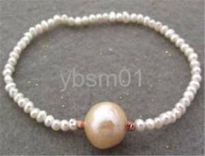 yzuXbg@ANZT?@zCgp[sNp[uXbgtiny 4mm white freshwater pearl pink keishi keshi pearl bracelet 8