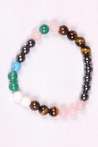 yzuXbg@ANZT?@AC[YNI[cw}^Cg^[RCYO[IjLXr[YuXbg listingtiger eye,rose quartz,howlite,hematite,turquoise and green onyx beads bracelet