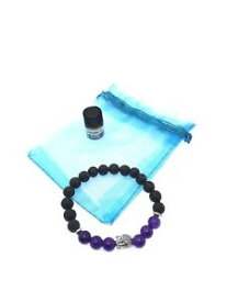 【送料無料】ブレスレット　アクセサリ—　ヒーリングブレスレットbuddha purple crystal healing natural lava stone with essential oil bracelet