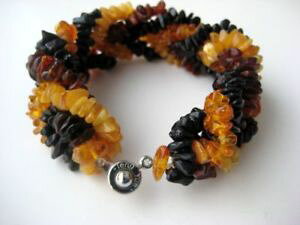 �y���������z�u���X���b�g�@�A�N�Z�T��?�@���C�����A���o���g�u���X���b�g5line real baltic amber bracelet