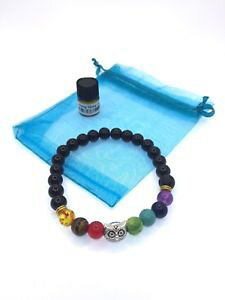 yzuXbg@ANZT?@`NVo[tNEGbZVICq[OuXbg7 chakra silver owl lava stone with essential oil healing bracelet
