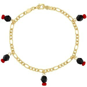 �y���������z�u���X���b�g�@�A�N�Z�T��?�@k�u���X���b�g18k plaqu or simul azabache bracelet mauvais oeil protection