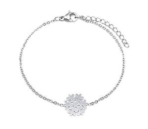 �y���������z�u���X���b�g�@�A�N�Z�T��?�@�X�m�[�t���[�N�X�m�[�V���o�[�X�`�[���`�F�[���u���X���b�gbc3170ffine chain bracelet with charm snowflake snow silver steel