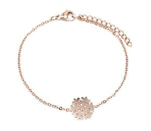 �y���������z�u���X���b�g�@�A�N�Z�T��?�@���L�z�I�W��bc3172f�`�F�[��bc3172ffine chain bracelet with snow flake charm rose gold steel