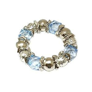 �y���������z�u���X���b�g�@�A�N�Z�T��?�@�I�����B�Amujer�A�Y�[��acrilico cuenta plateado pulseraelasticathe olivia collection mujer azul acrilico cuenta plateado pulsera el