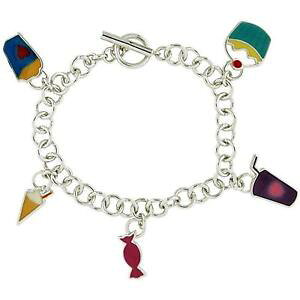 �y���������z�u���X���b�g�@�A�N�Z�T��?�@�t�H�N�V�[�L�����f�B�}�_���i�R���o��foxy candy helado madalena charm tono plateado 185cm pulsera con barrat