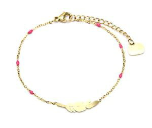 �y���������z�u���X���b�g�@�A�N�Z�T��?�@�t�N�V��bc3039f�~�j�`�F�[��bc3039fmini chain bracelet fine beads enamel fuchsia with gold steel nib