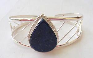 yzuXbg@ANZT?@nhChJtuXbgsXYhandmade 925 sterling silver gemstone cuff bracelet lapis lazuli adjustable 02
