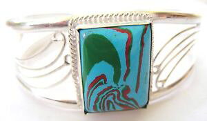 yzuXbg@ANZT?@nhChJtuXbg^[RCYhandmade 925 sterling silver gemstone cuff bracelet turquoise sizeable se 82