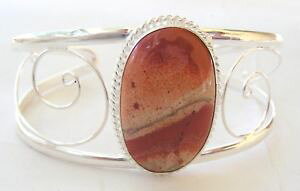 yzuXbg@ANZT?@nhChX^[OVo[WXp[JtuXbghandmade 925 sterling silver gemstone cuff bracelet in jasper adjustable a6