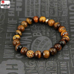 �y���������z�u���X���b�g�@�A�N�Z�T��?�@�����Y�E�B�����Y�^�C�K�[�A�C�r�[�Y�q�[�����O�u���X���b�g�X�g���b�`mens womens tiger eye stone gems bead elastic stretch healing bracelet kdbsb34