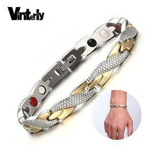 �y���������z�u���X���b�g�@�A�N�Z�T��?�@�G�l���M�[�u���X���b�g�S�[���h�`�F�[���Q���}�j�E���u���X���b�g�����Y�E�B�����Yenergy magnetic bracelet men gold chain germanium bracelet mens womens