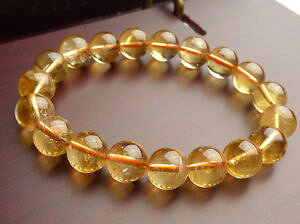 yzuXbg@ANZT?@VgEhr[YuXbggenuine natural yellow citrine quartz crystal round beads bracelet 10 mm