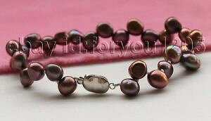 yzuXbg@ANZT?@R[q[obNp[uXbg8 genuine natural 8x9mm cee baroque pearl bracelet f2946