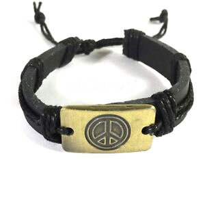 �y���������z�u���X���b�g�@�A�N�Z�T��?�@�u���X���b�g�J�t�T�[�t�@�[peace leather bracelet wristwatch cuff wedding ring friendship surfer hipple