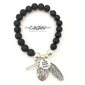 yzuXbg@ANZT?@ZgNXgt@[NXA}es[r[YuXbgsaint christopher love hope faith cross charms aromatherapy lava bead bracelet