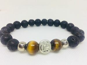 �y���������z�u���X���b�g�@�A�N�Z�T��?�@�^�C�K�[�A�C�u���X���b�gtiger eye and lava stone men bracelet
