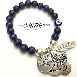 �y���������z�u���X���b�g�@�A�N�Z�T��?�@���}�}�u���X���b�gevil eye i love you 1mama mum bracelet xoxo inspire angel feather charms gift