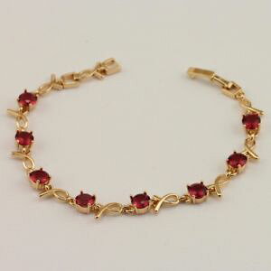 【送料無料】ブレスレット アクセサリ? ルビーファッションジュエリーゴールドブレスレットl728 beautiful red ruby fashion jewelry gift gold filled bracelet br058