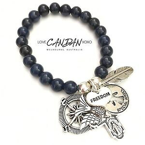 �y���������z�u���X���b�g�@�A�N�Z�T��?�@�N���X�T���u���X���b�g�R���p�X5 way travelers religious cross saint bracelet compass freedom dove angel