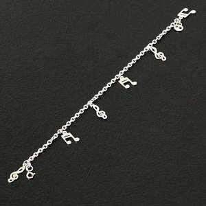 �y���������z�u���X���b�g�@�A�N�Z�T��?�@925 �X�^�[�����O�W���G���[7�m�[�g925 sterling silver jewelry bracelet, 7 music notes