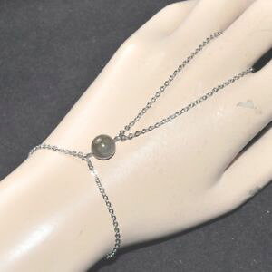 �y���������z�u���X���b�g�@�A�N�Z�T��?�@�u���X���b�g�X�e�����X�X�`�[�������Ohand chain bracelet stainless steel ring labradorite gem