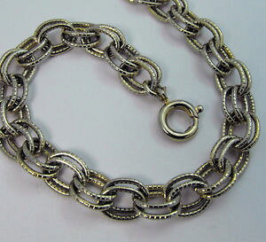 �y���������z�u���X���b�g�@�A�N�Z�T��?�@�X�e�����X10g�_�u�������N714stainless steel solid double oval link charm bracelet 714 length 10g sturdy