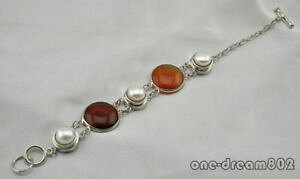 yzuXbg@ANZT?@8 23mm11mm8 23mm agate 11mm round pearl bracelet