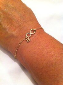 【送料無料】ブレスレット　アクセサリ—　イニシャル14kinfinity bracelet,gold bracelet initial, 14k gold filled, personalized bracelet