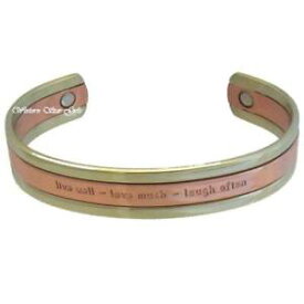 【送料無料】ブレスレット　アクセサリ—　ブレスレットメッセージジュエリーmagnetic bracelet silver copper message arthritis pain jewelry live love laugh