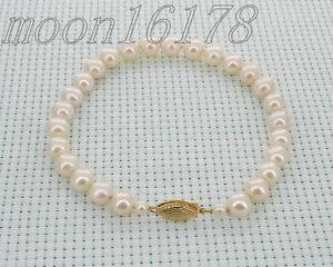 yzuXbg@ANZT?@ARuXbg7mm white aaa akoya genuine pearl bracelet 65,75,85 14k free shipping