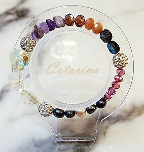 yzuXbg@ANZT?@nhChuXbgKX handmade women jewerly lovely stering bracelet natural gemstone amp; glass 08