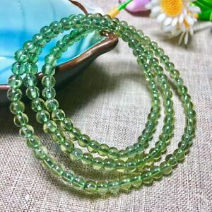 yzuXbg@ANZT?@`EuXbgEhr[Y3rows natural green lithium ash bracelet gemstone round beads 454mm aaa