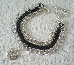 yzuXbg@ANZT?@`F[uXbgSVbNpentacle chain bracelet, wiccan pagan wicca witch witchcraft gothic pentagram