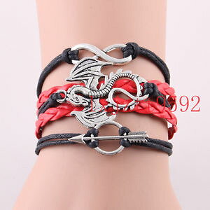 yzuXbg@ANZT?@TuXbgQ[30p infinity love game of thrones bracelet song of ice and fire dragon sun charm
