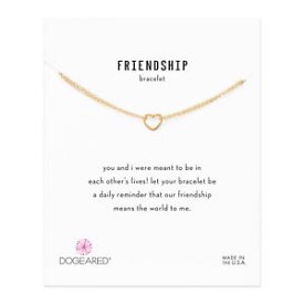 【送料無料】ブレスレット　アクセサリ—　オープンハートチェーンゴールドローブレスレットdogeared friendship small open heart chain gold dipped boxed bracelet