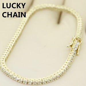 yzuXbg@ANZT?@X^[OVo[S[hejXNuXbggZbg65925 sterling silver iced out gold tennis link bracelet 2mm 8g set61
