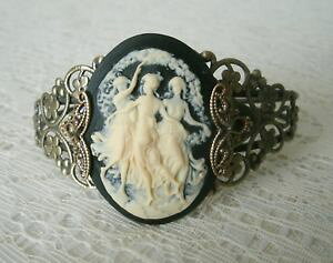 yzuXbg@ANZT?@gvJtuXbgtriple goddess cuff bracelet, wiccan pagan wicca witch witchcraft handfasting