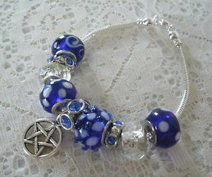 yzuXbg@ANZT?@uXbgblue pentacle bracelet, wiccan pagan wicca witch witchcraft pentagram goddess