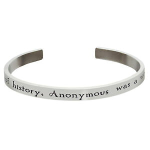 �y���������z�u���X���b�g�@�A�N�Z�T��?�@�J�t�X�u���X���b�g virgina�E���twomens famous womens quotes cuff bracelet anonymous virgina woolf