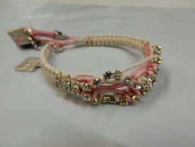 【送料無料】ブレスレット　アクセサリ—　バラゴンザレスブレスレットホワイトピンクrose gonzales woven bracelet rb24 madeline white pink