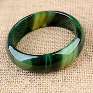 yzuXbg@ANZT?@O[ChuXbg66mm very rare natural grass green agate jade wide bracelet