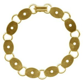 【送料無料】ブレスレット　アクセサリ—　メッキブレスレットブランクフォームパッド×ビーズタクシー10 gold plated bracelet blanks forms 10 oval pads 14mm x 9mm you add beads cabs