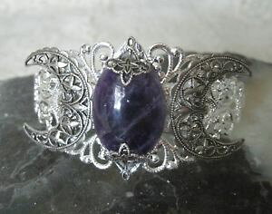 yzuXbg@ANZT?@AWXggv[JtuXbgamethyst triple moon cuff bracelet, wiccan pagan goddess wicca witch witchcraft
